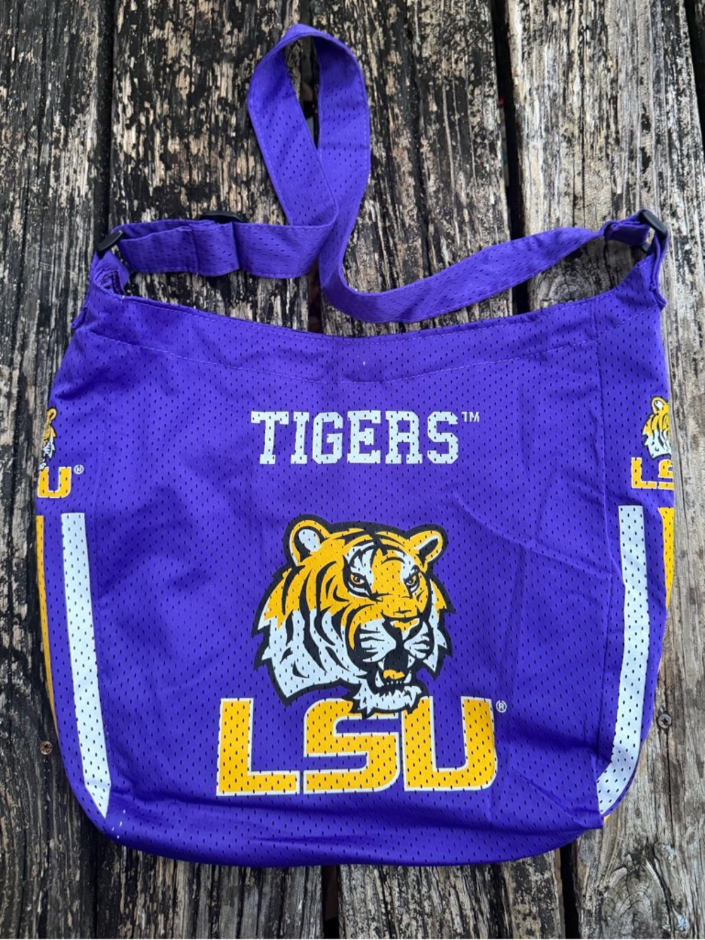 Game Day Outfitters LSU Tigers NCAA Jersey Purple Gold Fan Shoulder Bag Purse F5